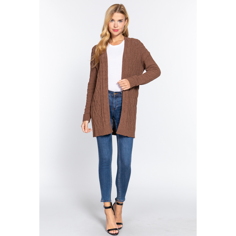 Chenille Sweater Cardigan - Picture 2 of 7
